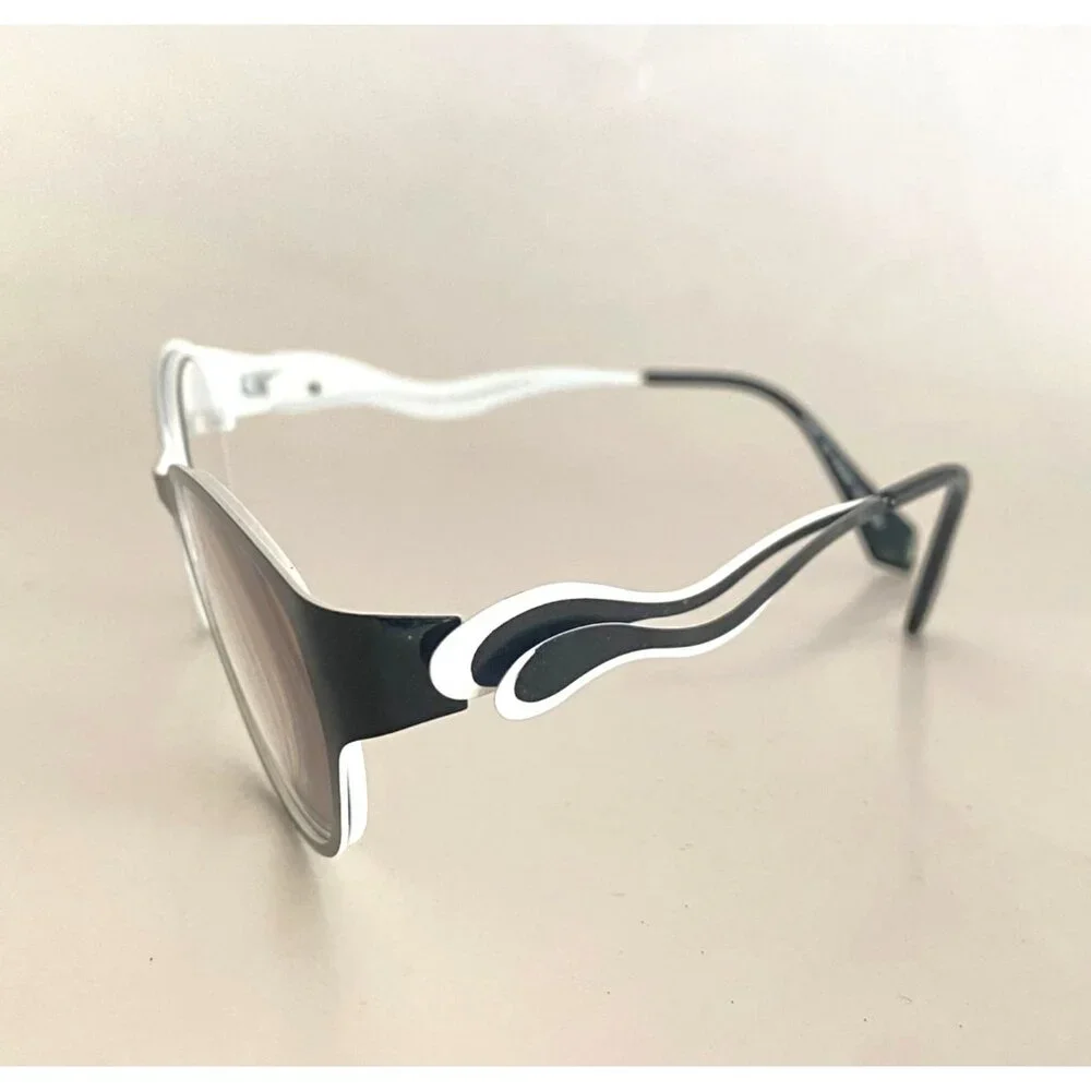 Bovelo par variation glasses prescription frames wavy black/white 086 eyeglasses